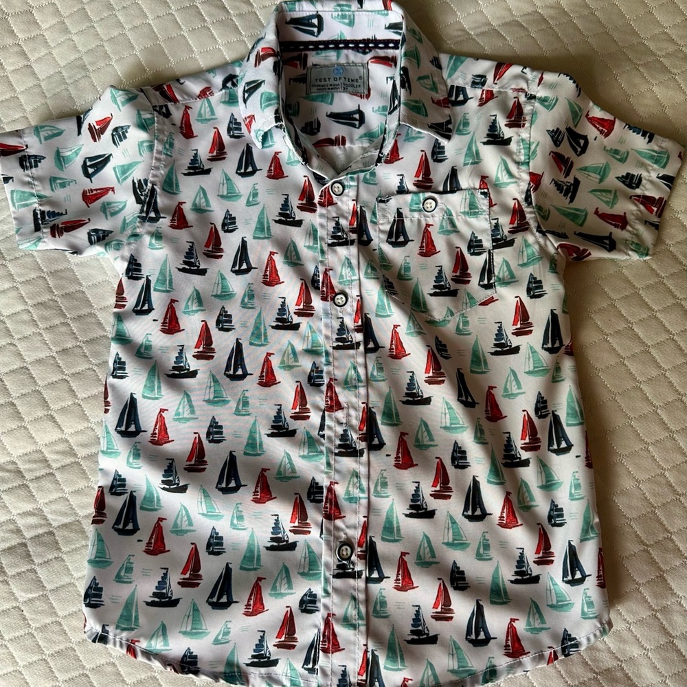 Boys Spring Sailboat Shirts - 3T